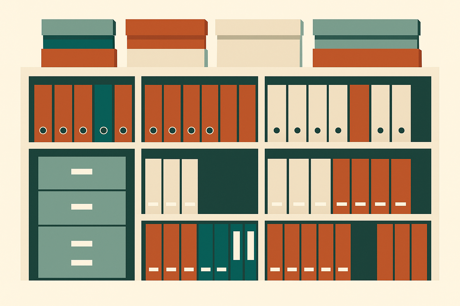 Illustration eines Archivs